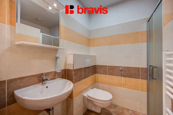 Rent apartment 1+kk, Hudcova street, Brno- Medlánky, sleeping gallery for 2, elevator