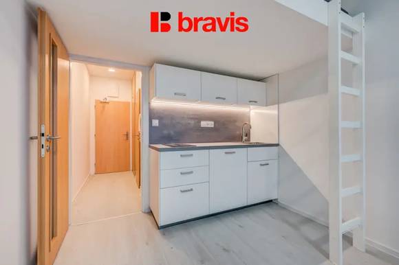 Rent apartment 1+kk, Hudcova street, Brno- Medlánky, sleeping gallery for 2, elevator