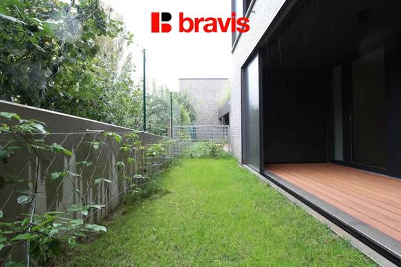 Rent of a luxury new apartment 2+kk, Neumannova Street, Brno - Masaryk District, terrace, garden, air conditioning, dressing room, garage space included in the price