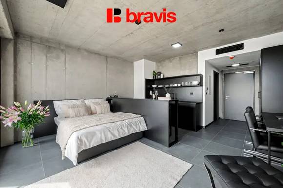 Pronájem 1+kk, Královopolská, Brno: All-in vybavení, wifi, garáž, gym