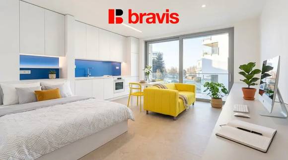 Pronájem bytu 1+kk, Brno - Pisárky, Vinařská ulice, zařízený, balkon, sklep, garážové stání