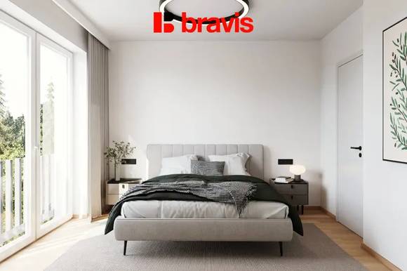 Prodej nadstandardního bytu 3+kk, 76,2 m², zahrada 307 m², sklep, Brno - Horní Heršpice, možnost parkování