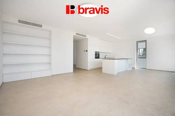 Pronájem bytu 3+kk, Brno - Pisárky, Vinařská ulice, novostavba, klimatizace, terasa, garážové stání