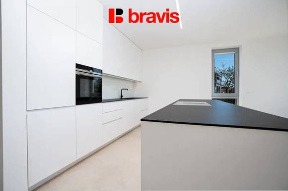 Pronájem bytu 3+kk, Brno - Pisárky, Vinařská ulice, novostavba, klimatizace, terasa, garážové stání
