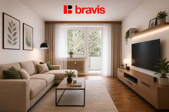 Prodej bytu 2+1 se šatnou, 51 m² a dvěma lodžiema 6,2 m2, Brno – ulice Záhumenice