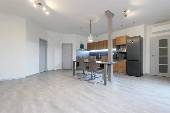 Pronájem novostavby bytu 4+kk, Brno - Zábrdovice, Šámalova ulice, částečně zařízený, klimatizovaný