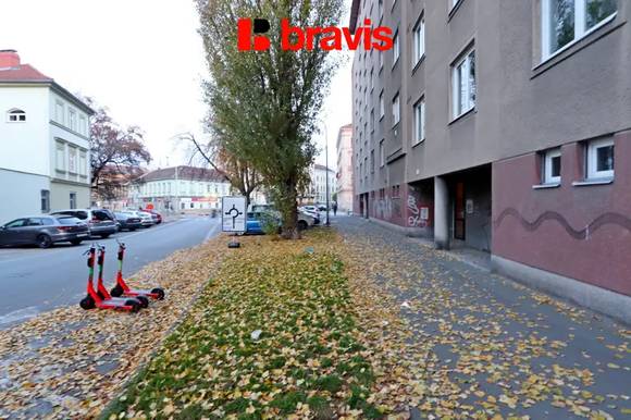 Pronájem bytu 1+1, ul. Křídlovická, Brno - střed, výborná dostupnost, sklep, balkon s výhledem do vnitrobloku