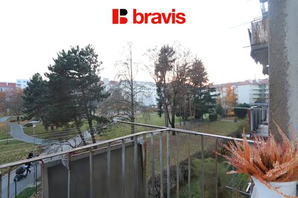 Pronájem bytu 1+1, ul. Křídlovická, Brno - střed, výborná dostupnost, sklep, balkon s výhledem do vnitrobloku