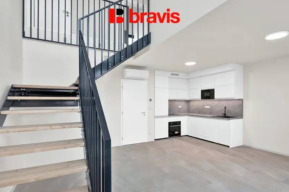 Pronájem mezonetu 4+kk, Brno - Zábrdovice, ul. Příkop, novostavba, terasa, klimatizace