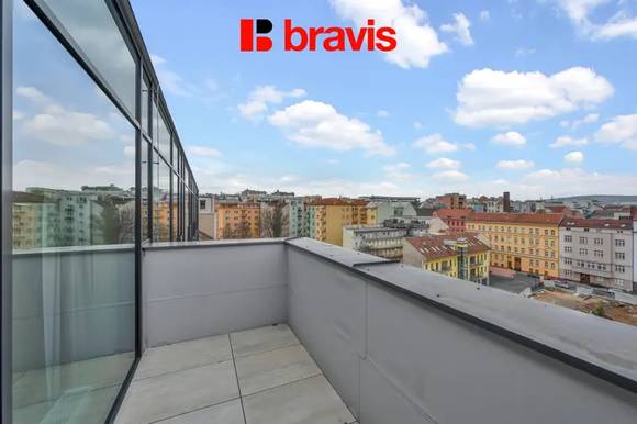 Pronájem mezonetu 4+kk, Brno - Zábrdovice, ul. Příkop, novostavba, terasa, klimatizace