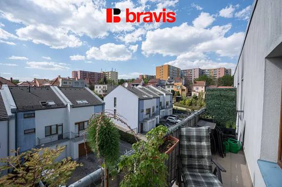 Prodej bytu 2+kk, Brno - Bohunice, ulice Čeňka Růžičky, balkon, garážové stání, sklep