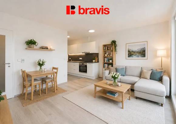 Prodej hezkého bytu 1+kk s balkónem 42m2, ul. Bělohorská, Brno - Židenice, parkování, sklep