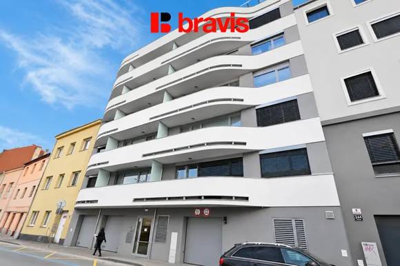 Podnájem bytu 2+kk v novostavbě, rezidence Rumiště, Brno - střed, balkon