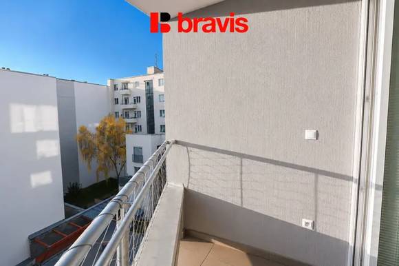Podnájem bytu 2+kk v novostavbě, rezidence Rumiště, Brno - střed, balkon