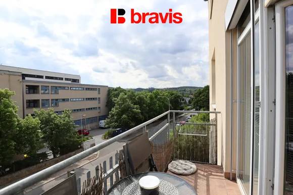 Pronájem bytu 3+1, Brno - Pisárky, Neumannova ulice, balkón, 1 garážové stání v ceně