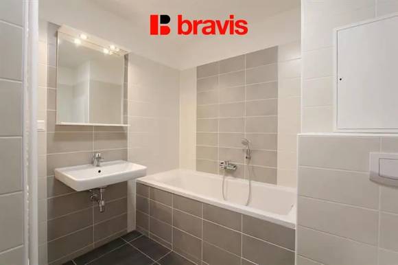 Pronájem bytu 1+kk, Brno - Nový Lískovec, ulice Kamínky, balkon, sklep, zařízený
