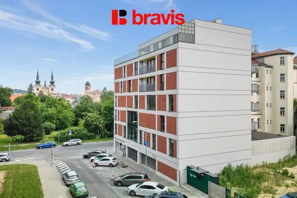 Podnájem bytu 2+kk, Brno - Zábrdovice, ul. Auerswaldova, novostavba, terasa, garážové stání, první nájemník