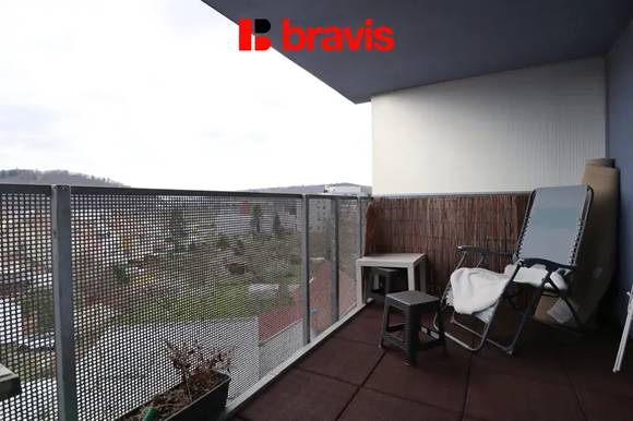 Pronájem bytu 2+kk, ul. Sochorova, Brno - Žabovřesky, novostavba, částečně zařízený, balkon 6m²