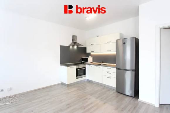 Pronájem bytu 1+kk, Brno - Slatina, částečně zařízené, lodžie, sklep, ul. Kigginsova