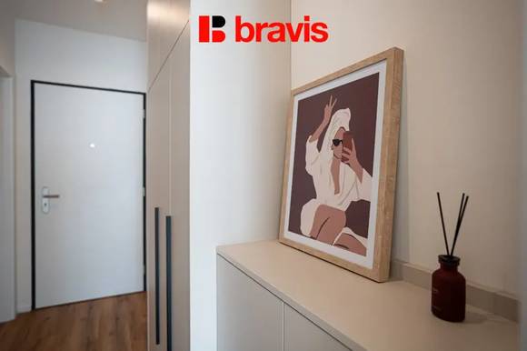 Pronájem bytu 3+kk, Brno - Heršpice, novostavba, částečně zařízené, terasa, ul. Komárovská