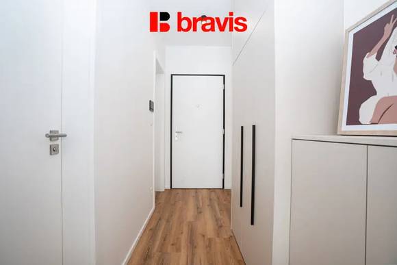 Pronájem bytu 3+kk, Brno - Heršpice, novostavba, částečně zařízené, terasa, ul. Komárovská