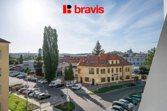 Pronájem bytu 3+kk, Brno - Heršpice, novostavba, částečně zařízené, terasa, ul. Komárovská
