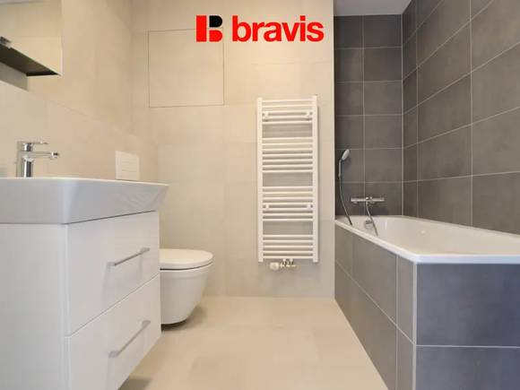 Pronájem bytu 2+kk, Kuřim u Brna, balkon, šatna, sklep, parkování, novostavba