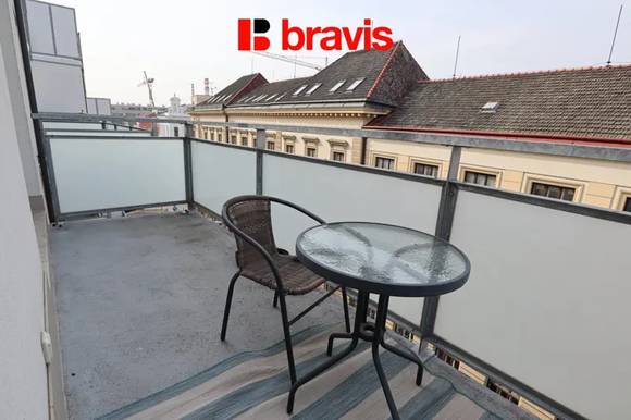 Pronájem bytu 1+kk, Brno - Zábrdovice, ul. Přadlácká, balkon, sklep, parkovací stání