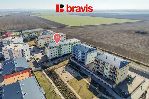 Prodej bytu 3+kk, Šlapanice u Brna, ulice Brněnská Pole, klimatizace, lodžie, sklep, šatna