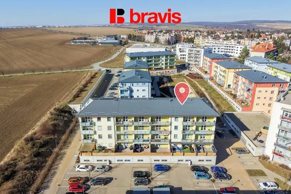 Prodej bytu 3+kk, Šlapanice u Brna, ulice Brněnská Pole, klimatizace, lodžie, sklep, šatna