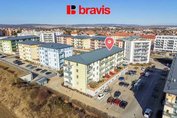 Prodej bytu 3+kk, Šlapanice u Brna, ulice Brněnská Pole, klimatizace, lodžie, sklep, šatna