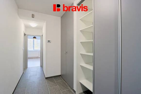 Pronájem bytu 2+kk, Brno - Ponava, novostavba, zařízený, klimatizace, balkón, sklep,parkovacího stání