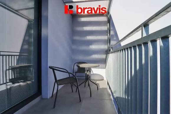 Pronájem bytu 2+kk, Brno - Ponava, novostavba, zařízený, klimatizace, balkón, sklep,parkovacího stání