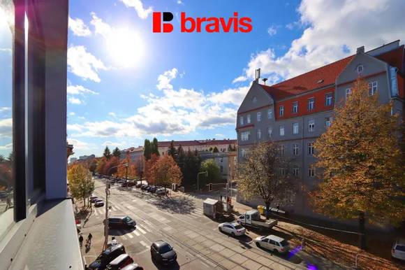 Pronájem bytu 2+kk, Brno - Ponava, novostavba, zařízený, klimatizace, balkón, sklep,parkovacího stání