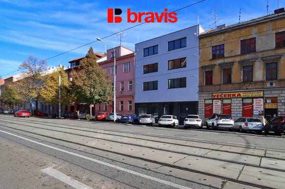Pronájem bytu 2+kk, Brno - Ponava, novostavba, zařízený, klimatizace, balkón, sklep,parkovacího stání