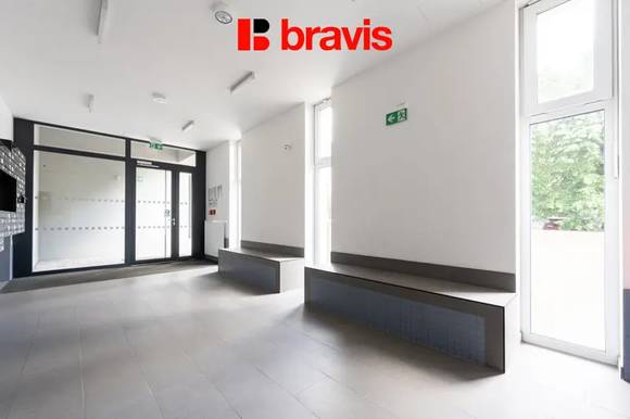 Prodej moderního bytu 2+kk, ul. Poříčí, Brno - Pisárky, rezidence Riverside, sklep, balkon, parkovací stání