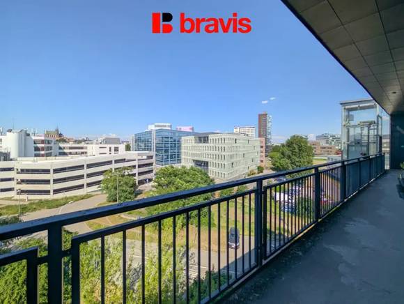 Pronájem moderního bytu 2+kk, ul. Dvorského, Brno - Štýřice, sklep, klimatizace, výborná dostupnost v blízkosti Spielberk office