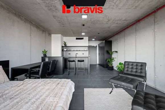 Pronájem 1+kk, Královopolská, Brno: All-in vybavení, wifi, garáž, gym