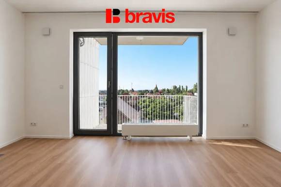 Apartment for rent 1+kk, Řepova street, parking space, balcony, cellar, new building - first tenant's advantage