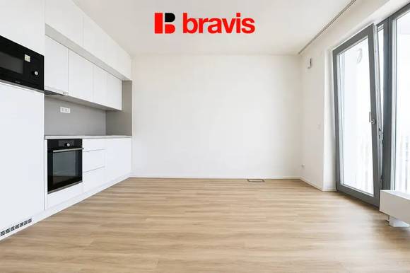 Apartment for rent 1+kk, Řepova street, parking space, balcony, cellar, new building - first tenant's advantage