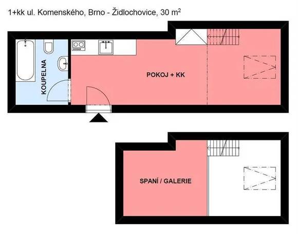 Rent flats 1+KT 30 m², Židlochovice