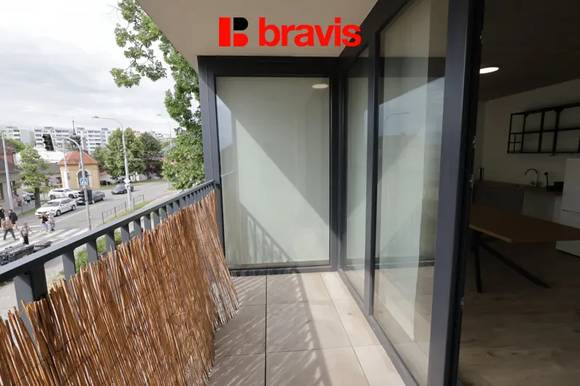 Pronájem útulného bytu 1+kk s lodžií – 42,8 m², Brno - Slatina, ul. Tuřanka