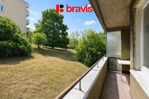 Pronájem bytu 1+1 37 m², Brno - Židenice, ulice Došlíkova, balkon, sklep