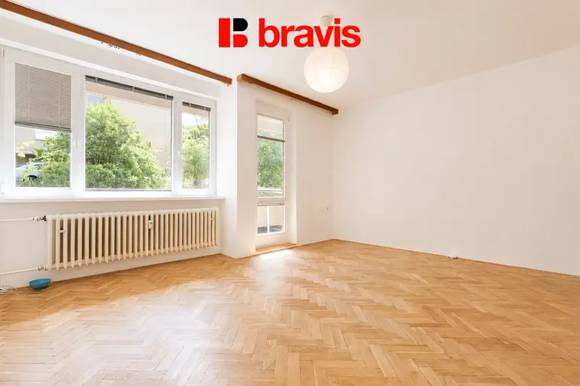 Pronájem bytu 1+1 37 m², Brno - Židenice, ulice Došlíkova, balkon, sklep