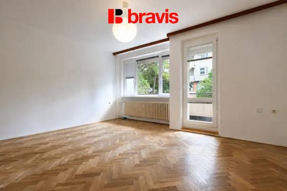 Pronájem bytu 1+1 37 m², Brno - Židenice, ulice Došlíkova, balkon, sklep