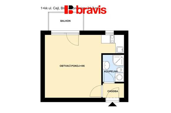 Rent, Flats 1+KT, 0 m² - Brno - Černá Pole