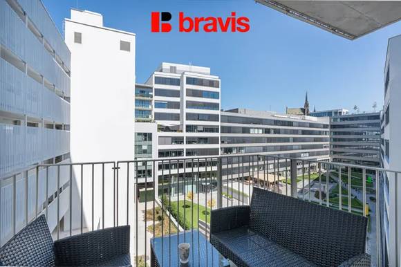Pronájem bytu 1+kk, rezidence NOVÉ SADY, ul. Fuchsova, novostavba, klimatizace