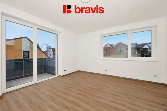 Pronájem bytu 1+kk, ulice Wolkerova, novostavba, balkon, sklep