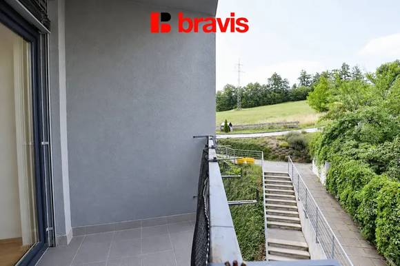 Pronájem bytu 3+kk, Brno - Útěchov, ul. Dlouhé vrchy, terasa, balkón, vyhrazené parkovací stání