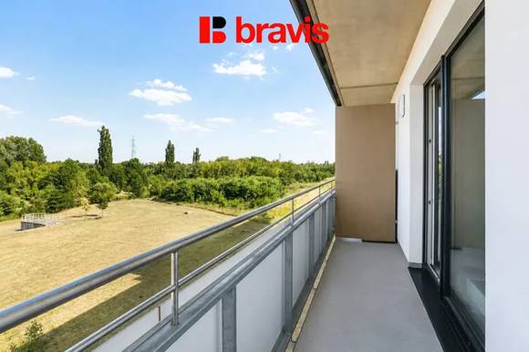 Pronájem bytu 1+kk 38 m² Jižní, Brno - Horní Heršpice, novostavba, balkon, garážové stání